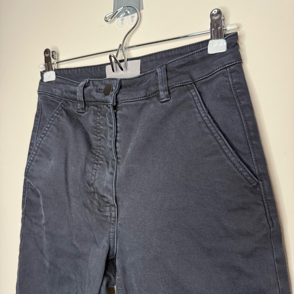 EVERLANE Cropped Straight Leg Black Minimalist Comfy Jeans - Picture 4 of 9